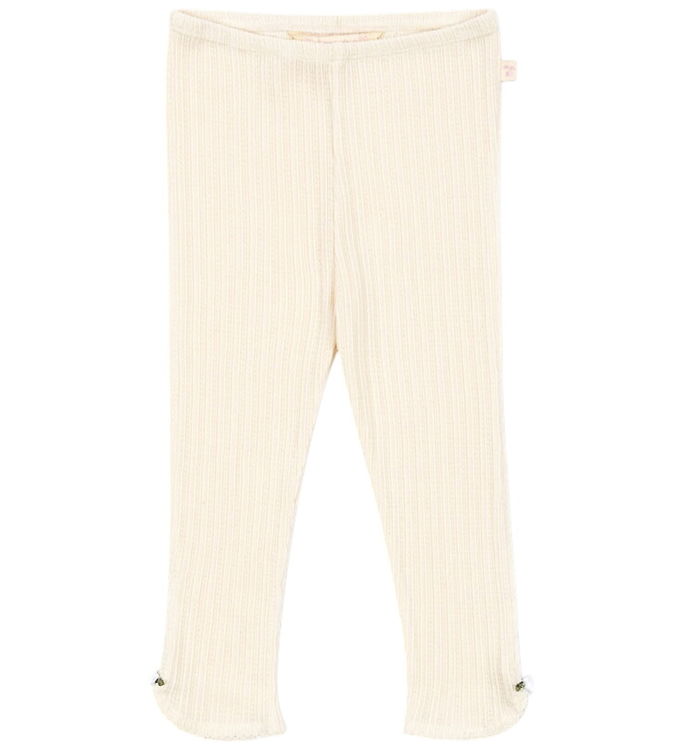 Konges Sløjd Bukser - Rib - Papin - Antique White m. Hulmønster