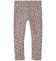 Name It Leggings m. Fleece - NmfDavina - Summer Sand/Leo Name It Leggings m. Fleece - NmfDavina - Summer Sand/Leo