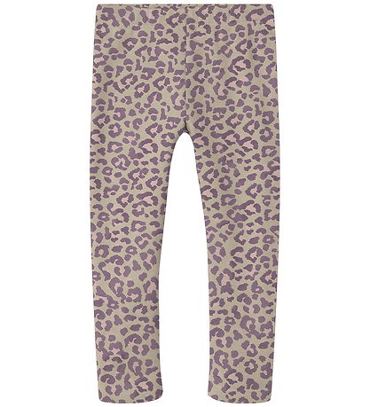 Name It Leggings m. Fleece - NmfDavina - Summer Sand/Leo