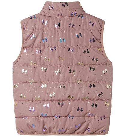 Name It Dynevest - NmfMylane - Woodrose m. Sløfer