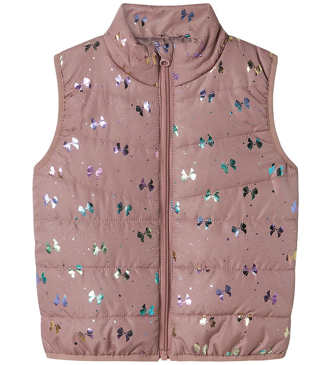 Name It Dynevest - NmfMylane - Woodrose m. Sløfer