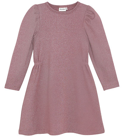 Minymo Kjole - Glitter - Rib - Rose Brown