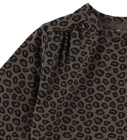 Minymo Bluse - Bomuld/Modal - AOP - Chocolate Chip