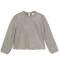 Minymo Bluse - Glitter - Silver Minymo Bluse - Glitter - Silver