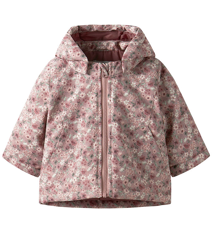 Name Vinterjakke - NbfMaxi - Woodrose/FLOWER