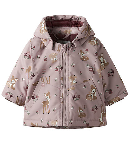 Name It Vinterjakke - NbfMaxi - Violet Ice/BAMBI