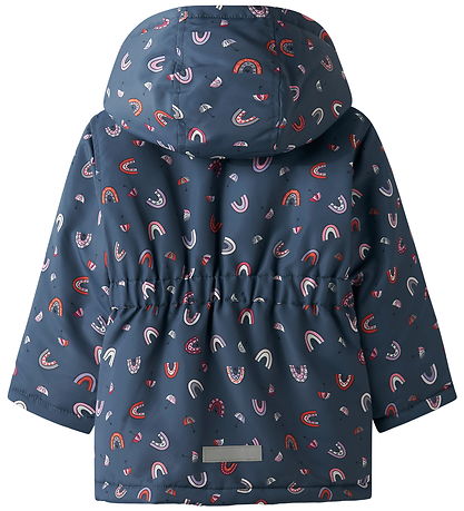 Name It Vinterjakke - NmfMaxi - Vintage Indigo/Rainbow