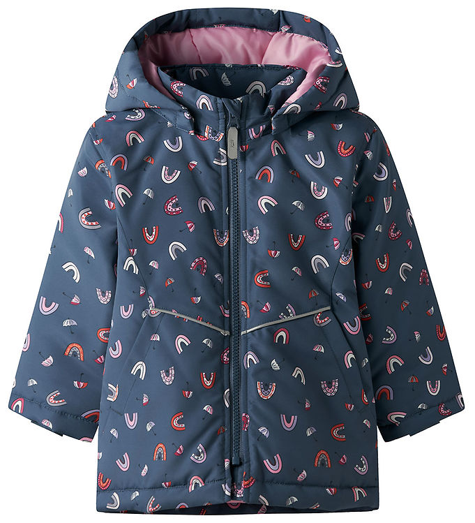Name It Vinterjakke - NmfMaxi - Vintage Indigo/Rainbow