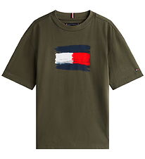 Tommy Hilfiger T-shirt - Flag Archive - Pewter Green Tommy Hilfiger T-shirt - Flag Archive - Pewter Green
