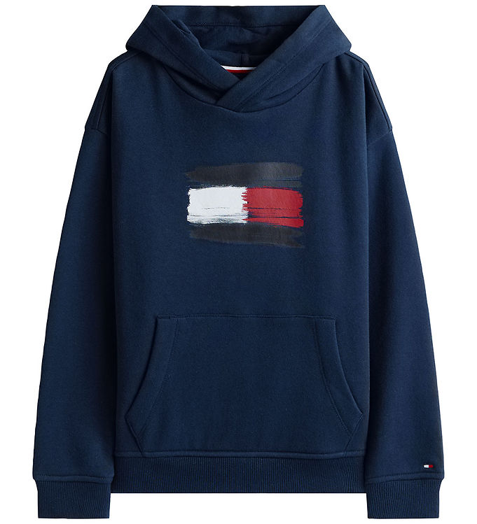 Tommy Hilfiger Hættetrøje - Flag - Dark Night Navy