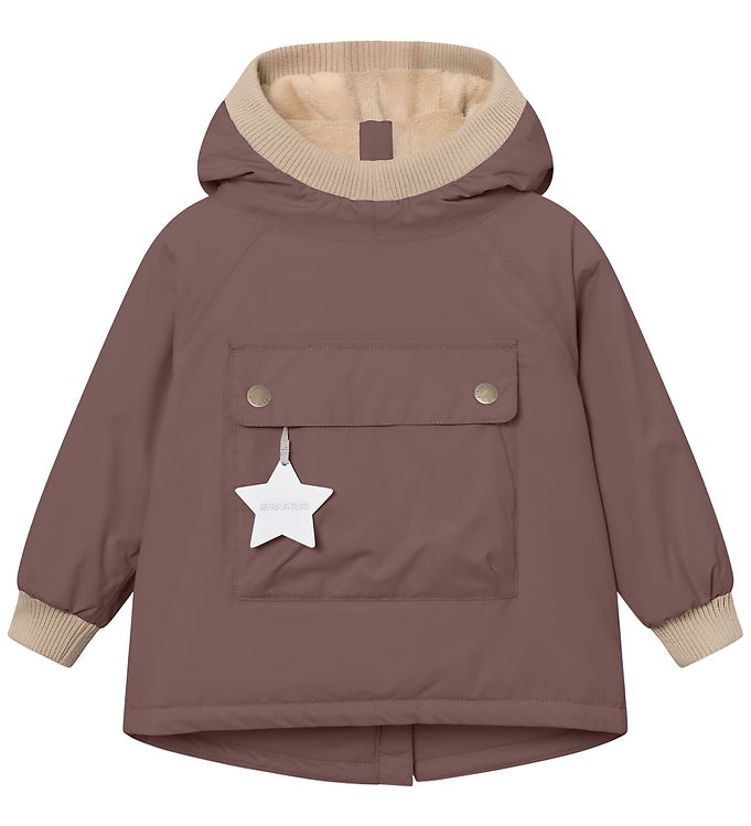 Mini A Ture Vinterjakke - MatBaby Wen Fleece Anorak - Peppercorn