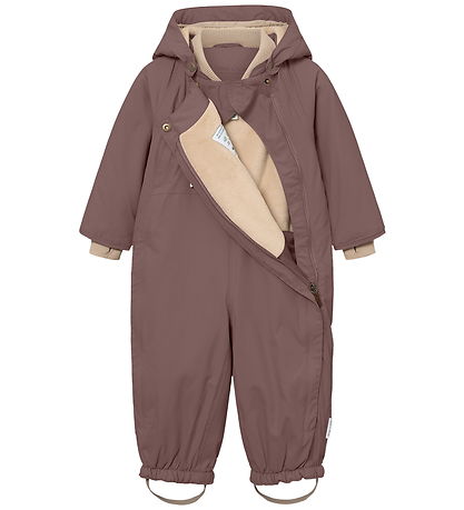 Mini A Ture Flyverdragt - MatWisti Fleece - Peppercorn Plum