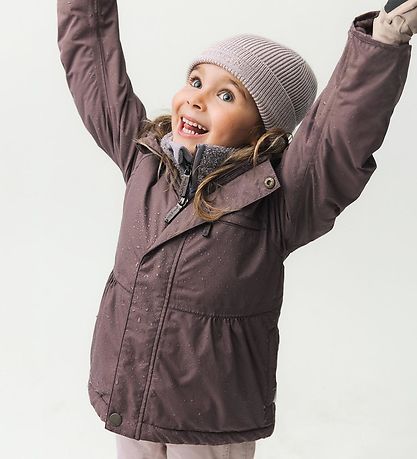Mini A Ture Vinterjakke - MatBriddine Fleece - Peppercorn Plum
