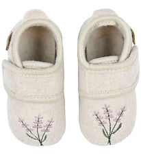 Mikk-Line Hjemmesko - Prewalker Uld - Off White Mikk-Line Hjemmesko - Prewalker Uld - Off White