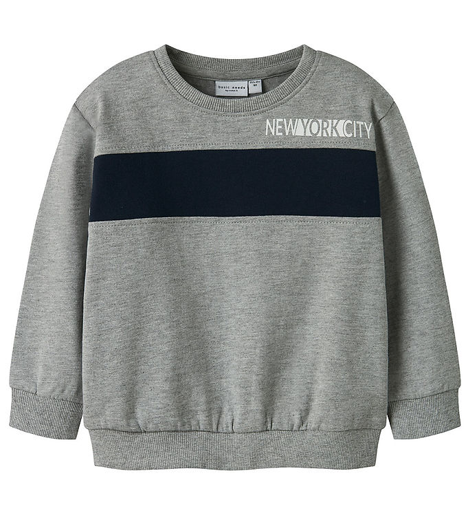 Name It Sweatshirt - NmmVance - Gråmeleret m. Navy
