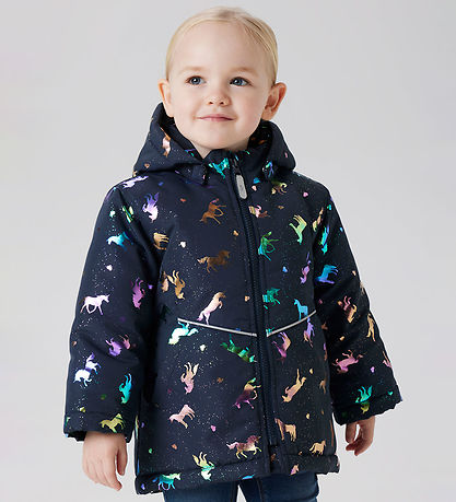Name It Vinterjakke - Noos - NmfMaxi - Dark Sapphire/Unicorn