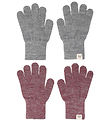 MP Handsker - Uld - Comfy - 2-pak - Mix Lysegråmeleret/Grape Sha MP Handsker - Uld - Comfy - 2-pak - Mix Lysegråmeleret/Grape Sha