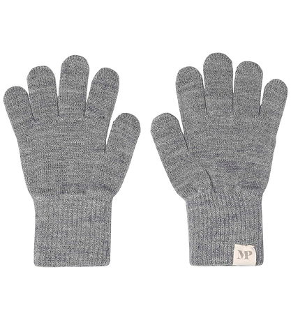 MP Handsker - Uld - Comfy - 2-pak - Mix Lysegråmeleret/Peacoat B