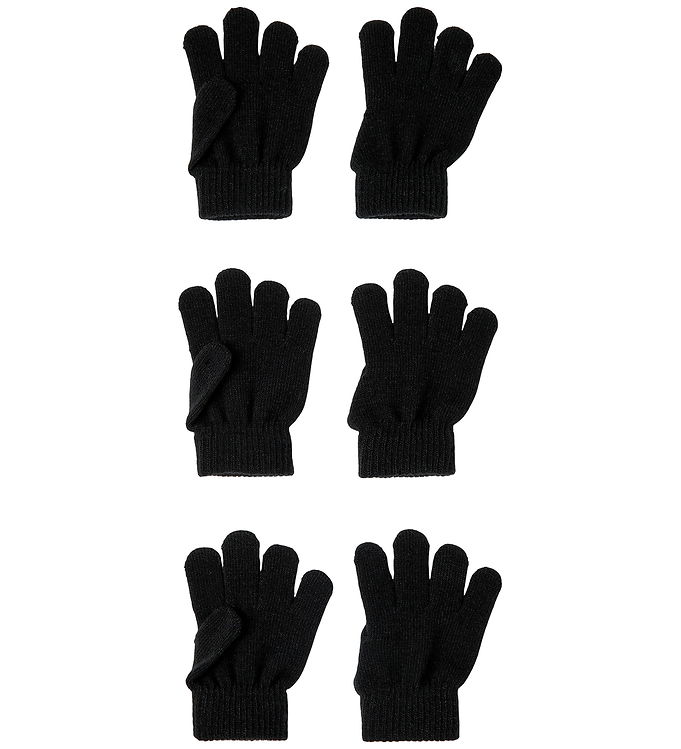 Name It Handsker - Strik - 3-pak - NknMagic - Sort