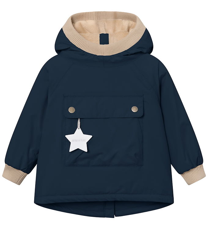Mini A Ture Vinterjakke - MatBaby Wen Fleece Anorak - Outer Spac