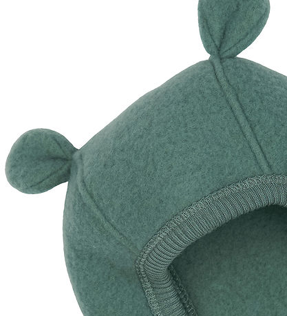 Mikk-Line Elefanthue - Uld - 1-lags - Balsam Green m. Ører