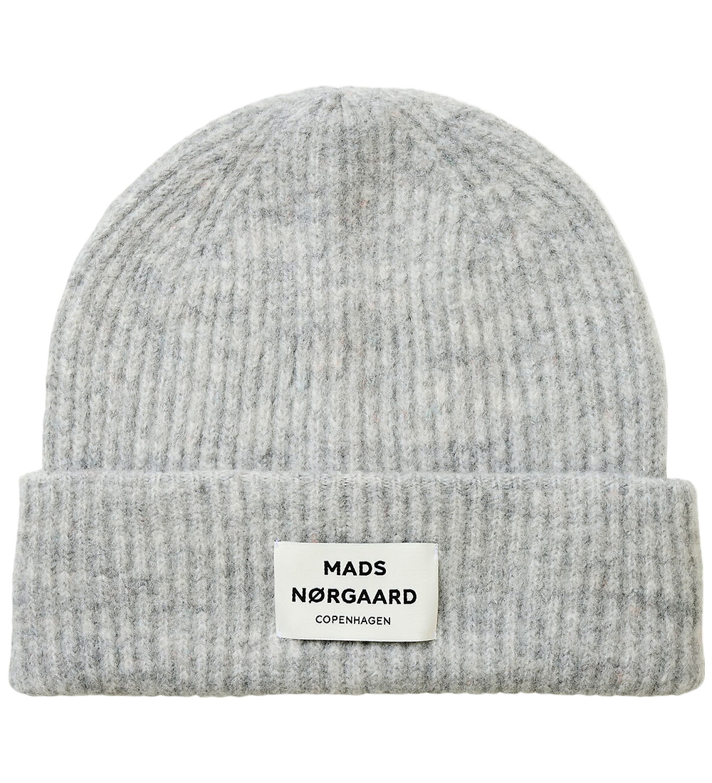 Mads Nørgaard Muts -Wol/Acryl - Tosca Anju - Lichtgrijs Gevlekt - Mads Nørgaard - OneSize - Mutsen