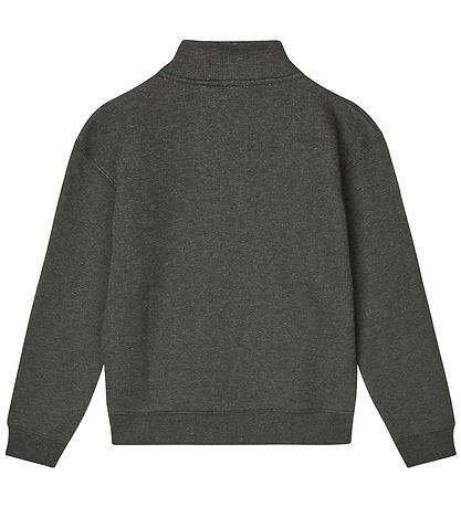 Mads Nørgaard Sweatshirt m. Lynlås - Charcoal Melange