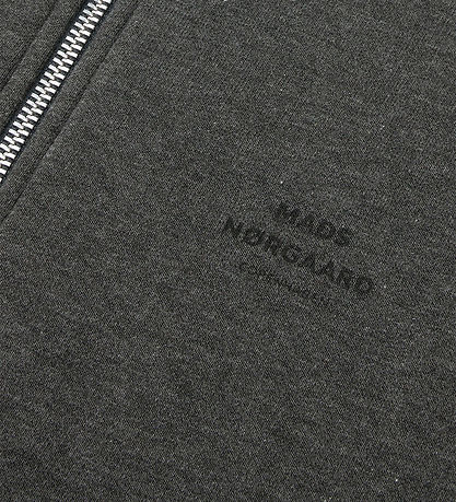 Mads Nørgaard Sweatshirt m. Lynlås - Charcoal Melange