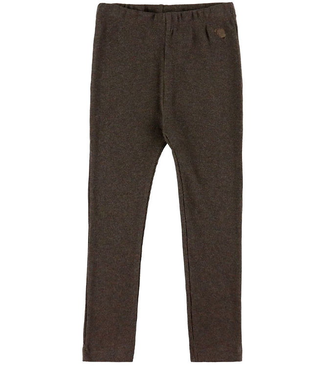 VACVAC Leggings - Carlet - Rib - Dark Brown Melange
