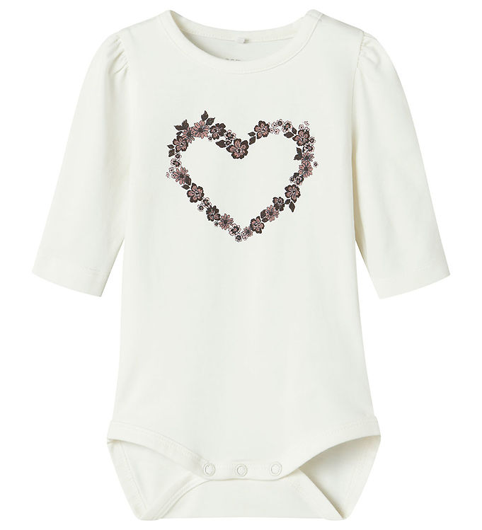 Name It Body l/æ - NbfOasa - Cloud Dancer m. Hjerte