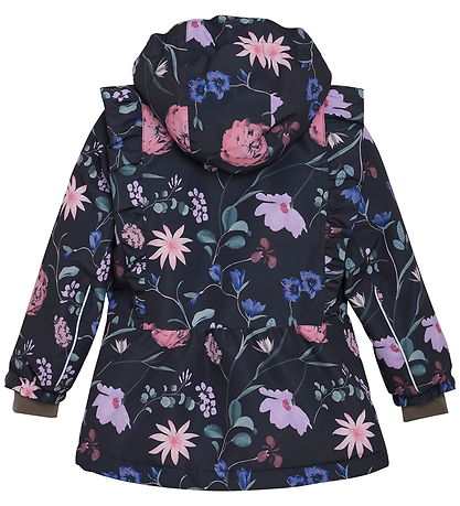 En Fant Vinterjakke - Ebony m. Blomster/Flæser En Fant Vinterjakke - Ebony m. Blomster/Flæser