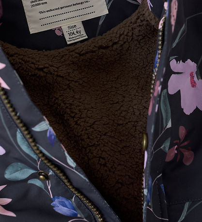 En Fant Vinterjakke - Ebony m. Blomster/Flæser En Fant Vinterjakke - Ebony m. Blomster/Flæser