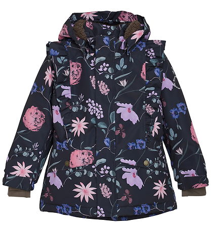 En Fant Vinterjakke - Ebony m. Blomster/Flæser En Fant Vinterjakke - Ebony m. Blomster/Flæser