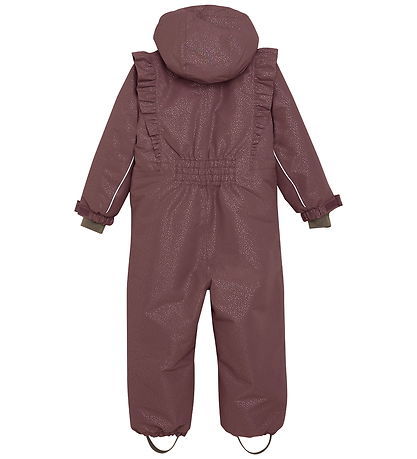 En Fant Flyverdragt - Rosa Taupe m. Guldprikker/Flæser En Fant Flyverdragt - Rosa Taupe m. Guldprikker/Flæser