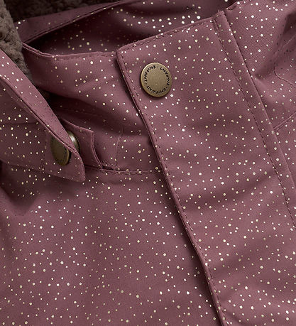 En Fant Flyverdragt - Rosa Taupe m. Guldprikker/Flæser En Fant Flyverdragt - Rosa Taupe m. Guldprikker/Flæser