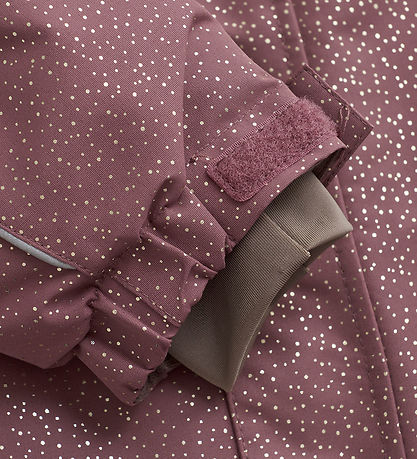 En Fant Flyverdragt - Rosa Taupe m. Guldprikker/Flæser En Fant Flyverdragt - Rosa Taupe m. Guldprikker/Flæser