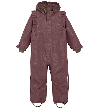 En Fant Flyverdragt - Rosa Taupe m. Guldprikker/Flæser En Fant Flyverdragt - Rosa Taupe m. Guldprikker/Flæser