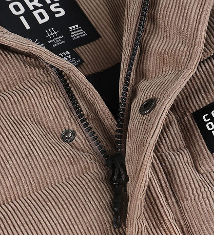 Color Kids Dynejakke - Fløjl - String - Fossil Color Kids Dynejakke - Fløjl - String - Fossil