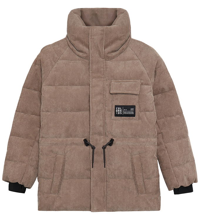 Color Kids Dynejakke - Fløjl - String - Fossil