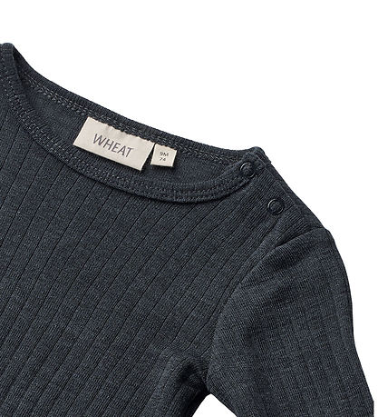 Wheat Body l/æ - Uld/Silke - Rib - Liea - Navy Wheat Body l/æ - Uld/Silke - Rib - Liea - Navy