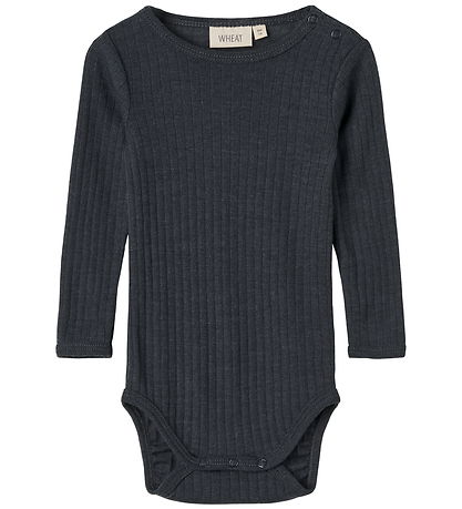 Wheat Body l/æ - Uld/Silke - Rib - Liea - Navy Wheat Body l/æ - Uld/Silke - Rib - Liea - Navy