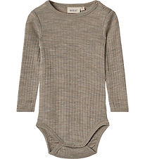 Wheat Body l/æ - Uld/Silke - Rib - Liea - Khaki Melange Wheat Body l/æ - Uld/Silke - Rib - Liea - Khaki Melange