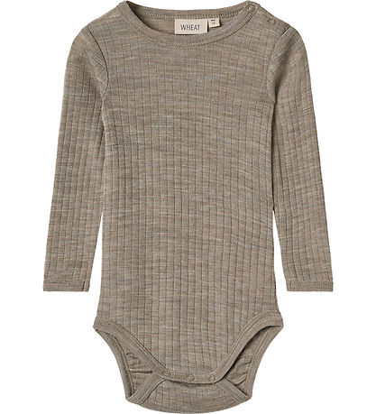 Wheat Body l/æ - Uld/Silke - Rib - Liea - Khaki Melange Wheat Body l/æ - Uld/Silke - Rib - Liea - Khaki Melange