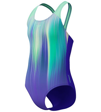 Speedo Badedragt - Digi Placement Splashback - Grøn/Lilla