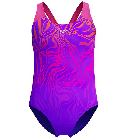 Speedo Badedragt - Digital Placement Splashback - Lilla/Pink
