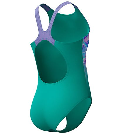 Speedo Badedragt - Printed Pulseback - Grøn/Pink