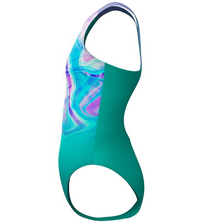 Speedo Badedragt - Printed Pulseback - Grøn/Pink