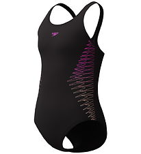 Speedo Badedragt - Placement Muscleback - Sort/Fersken Speedo Badedragt - Placement Muscleback - Sort/Fersken