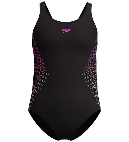 Speedo Badedragt - Placement Muscleback - Sort/Fersken Speedo Badedragt - Placement Muscleback - Sort/Fersken