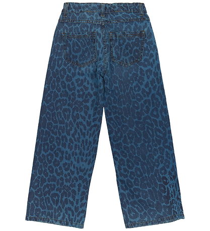 The New Jeans - Wide Fit - TnPrima - Medium Blue Denim/Leo
